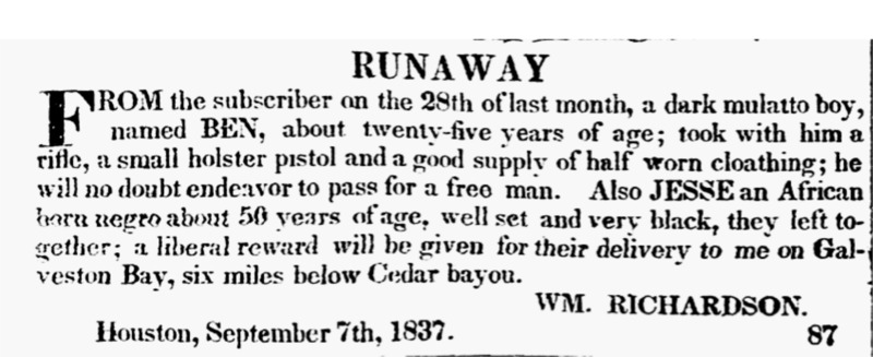 Ben and Jesse runaways from Galveston 1837.png