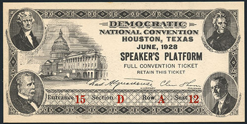 1928 Democratic National Convention ticket