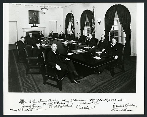 Jesse Jones with FDR's cabinet