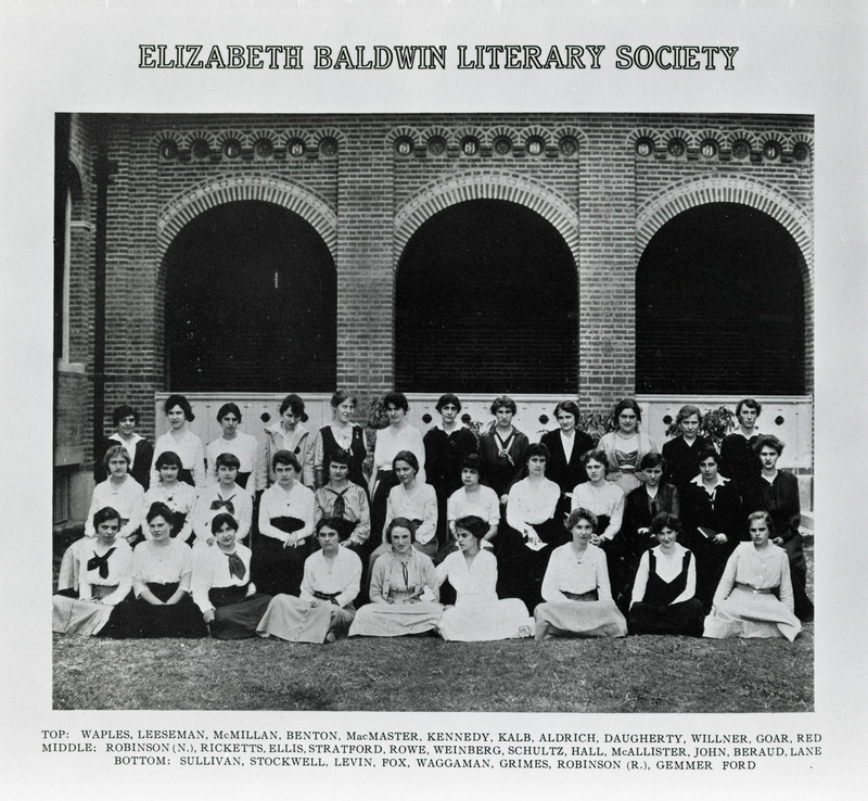 Elizabeth Baldwin Literary Society - 1916
